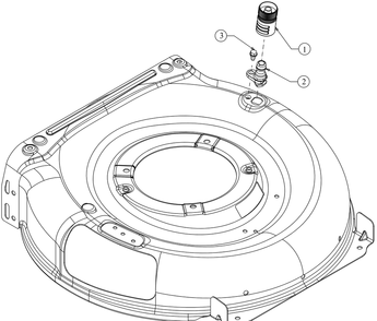 Deck Wash Nozzle Diagram and Parts List for SC100 (11AA92J710)(2016) Cub Cadet Lawn Mower